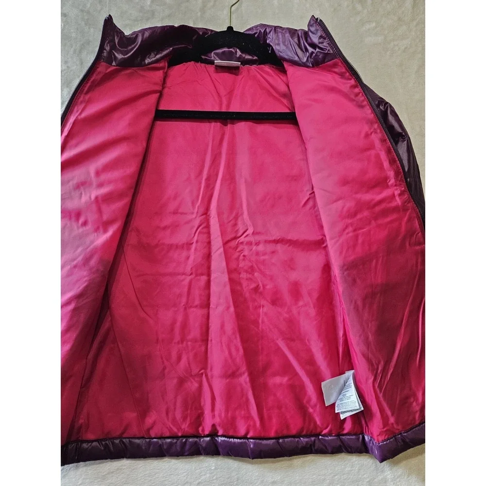 Columbia Youth M 10/12 Purple Down Puffer Jacket Kids Lightweight Quilted Winter
